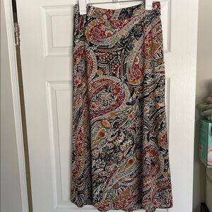 Floral Paisley Midi Skirt